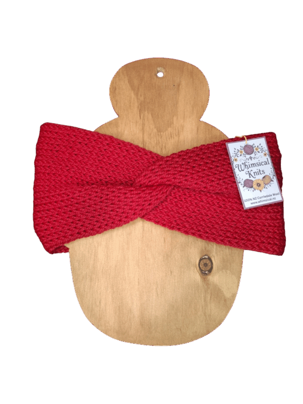 Red Corriedale Wool Headband