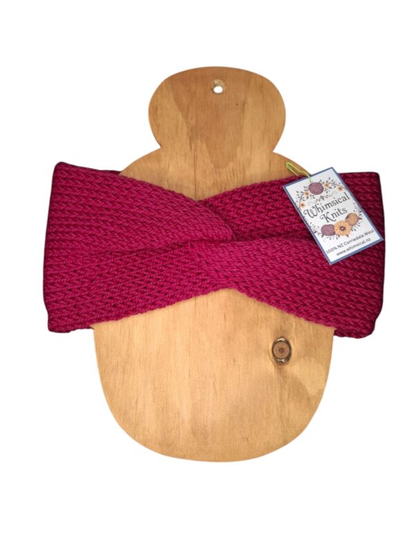 Raspberry Corriedale Wool Headbands